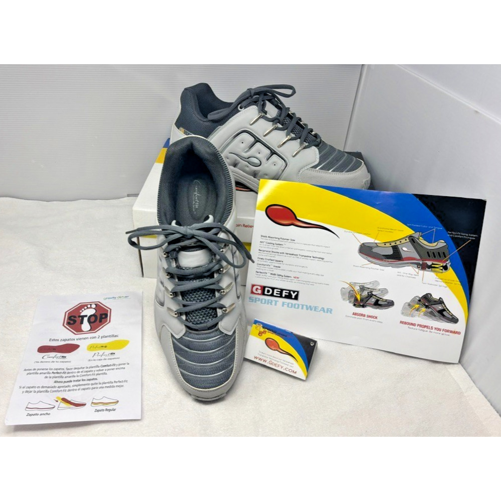 Gravity Defyer Gdefy Mens Shoes Spring Loaded Comfort Gray Size 12 TB903M-GS-B/D